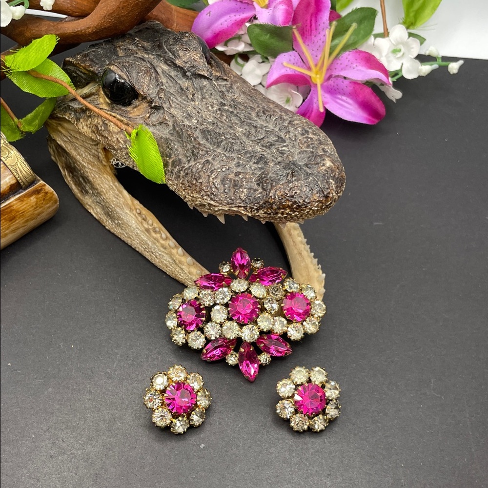 Rhinestone jewelry set vintage